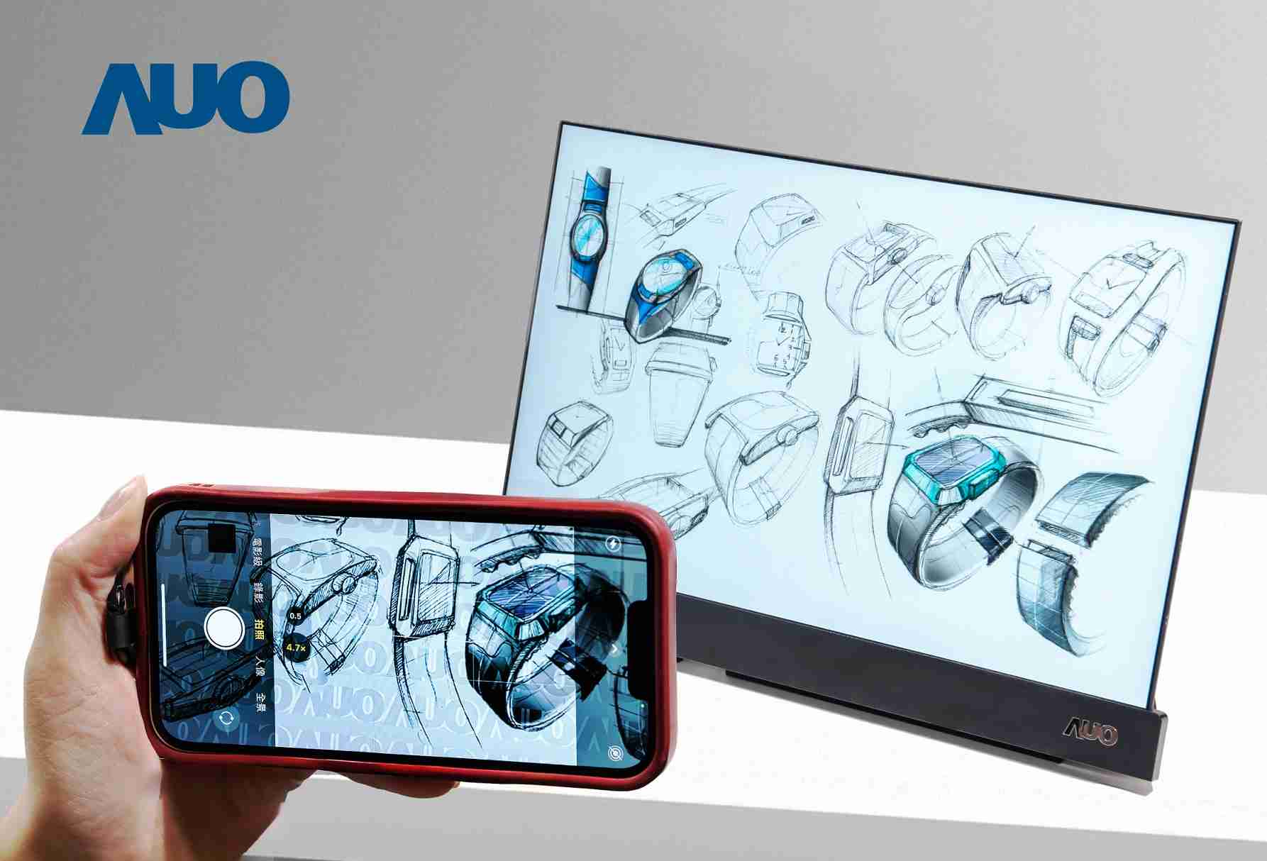 菠菜论坛16吋防窥显示器，，，采用人眼无法察觉、、、相机拍摄时才显现的隐藏式水印技术，，，未来可结合AI镜头侦测周围环境，，，实时开启或关闭水印，，大幅提升在公共场域使用显示器的安全性